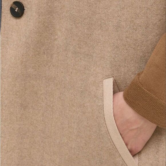 MaxMara Weekend Fieno Reversible Coat, Virgin Wool, Camel, NWT, Size L - Picture 10 of 15